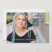 Car Parade Sky Blue Abschluss Einladung (Vorderseite)