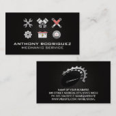 Car Parts and Mechanic Tools Visitenkarte (Vorne/Hinten)