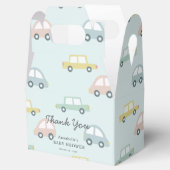 Car Pattern Blue Girl Baby Showbox Geschenkschachtel (Geöffnet)