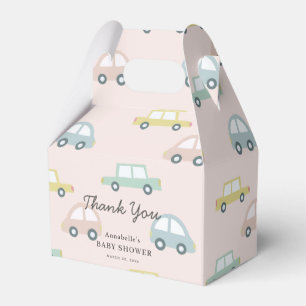 Car Pattern Pink Girl Baby Dusche Box Geschenkschachtel