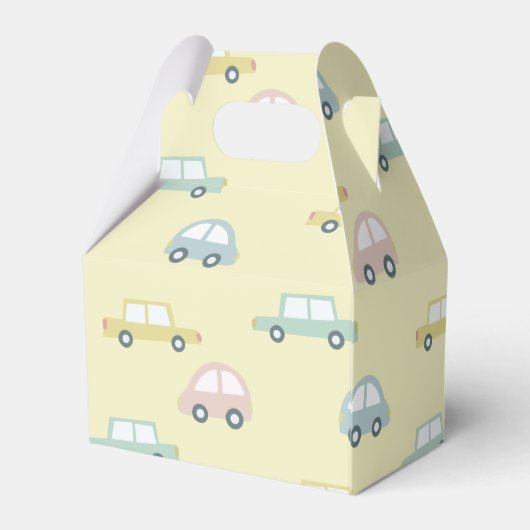 Car Pattern Yellow Girl Baby Dusche Box Geschenkschachtel (Rückseite)