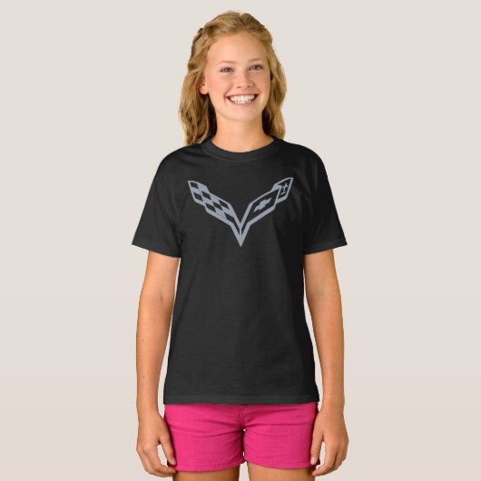 CAR - "CHEVROLET CORVETTE" - LOGO-Klasse T-Shirt (Vorne ganz)
