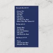 Car Racing Auto Services Visitenkarte (Rückseite)