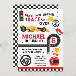 Car Racing Birthday kid Invitation Einladung