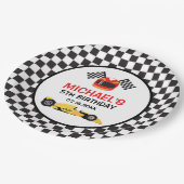 Car Racing Birthday Pappteller (Schrägansicht)