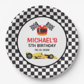 Car Racing Birthday Pappteller (Vorderseite)