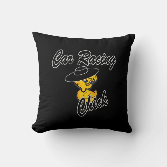 Car Racing Chick #4 Kissen (Vorderseite)