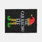 Car Racing Elf Family Matching Christmas Group  Fleecedecke (Vorderseite (Horizontal))