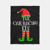 Car Racing Elf Family Matching Christmas Group  Fleecedecke (Vorderseite)