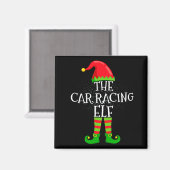 Car Racing Elf Family Matching Christmas Group Magnet (Vorderseite/Rückseite)