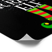 Car Racing Elf Family Matching Christmas Group  Poster (Ecke)