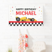 Car racing Happy Birthday backdrop Banner (Insitu)
