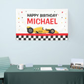 Car racing Happy Birthday backdrop Banner (Messeveranstaltung)