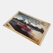 Car Racing Mat - Personalized Welcome Mat Fußmatte (Schrägansicht)