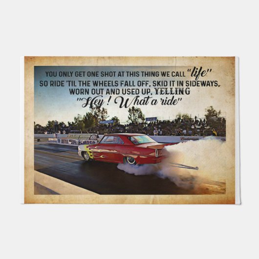 Car Racing Mat - Personalized Welcome Mat Fußmatte (Vorderseite)