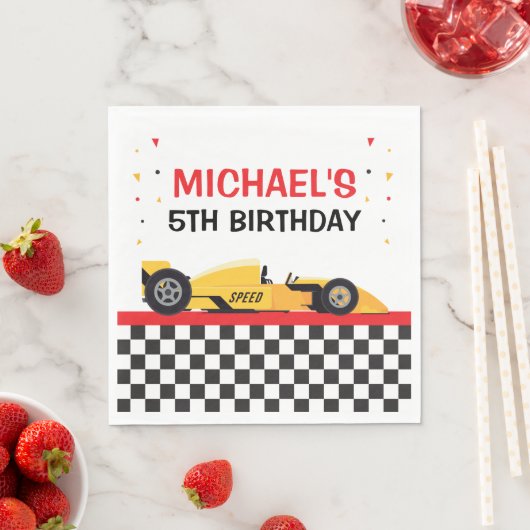 Car Racing Party Serviette (Beispiel)
