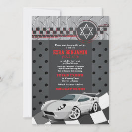 Car Racing Racecar Bar Mitzvah Einladung