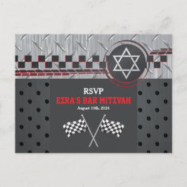 Car Racing Racecar Bar Mitzvah UAWG Postkarte