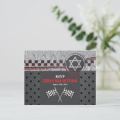 Car Racing Racecar Bar Mitzvah UAWG Postkarte (Stehend Vorderseite)