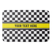 Car Racing / Schachmuster + Ihr Backgr. Ideen Badematte (Vorderseite)