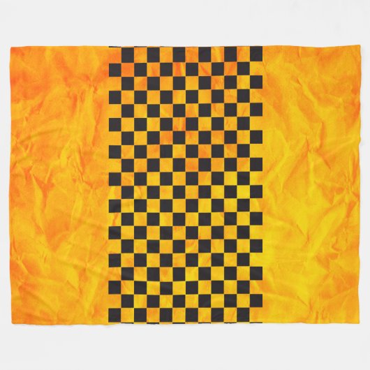 Car Racing / Schachmuster + Ihr Backgr. Ideen Fleecedecke (Vorderseite (Horizontal))