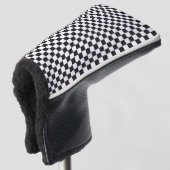 Car Racing / Schachmuster + Ihr Backgr. Ideen Golf Headcover (3/4 Vorderseite)