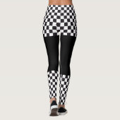 Car Racing / Schachmuster + Ihr Backgr. Ideen Leggings (Rückseite)