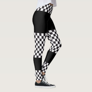 Car Racing / Schachmuster + Ihr Backgr. Ideen Leggings