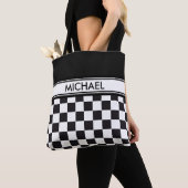 Car Racing / Schachmuster + Ihr Backgr. Ideen Tasche (Von Nahem)