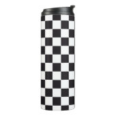 Car Racing / Schachmuster + Ihr Backgr. Ideen Thermosbecher (Nach links gedreht)