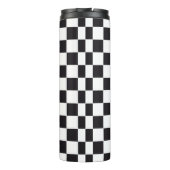 Car Racing / Schachmuster + Ihr Backgr. Ideen Thermosbecher (Rückseite)