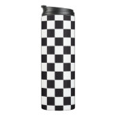 Car Racing / Schachmuster + Ihr Backgr. Ideen Thermosbecher (Nach rechts gedreht)