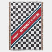 Car Racing / Schachmuster + Ihr Backgr. & Text Decke (Vorderseite Vertikal)