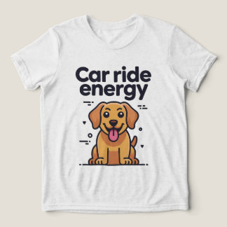 Car Ride Energy Golden Retriever Puppy Dog T-Shirt Tri-Blend Shirt