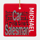 Car Salesman Extraordinaire CUSTOM Keramikornament (Rückseite)