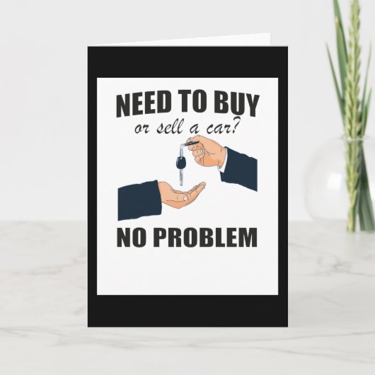 Car Salesman Geschenk für Auto Verkäufer Karte (Vorderseite)