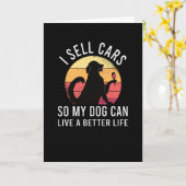 Car Salesman Geschenk für Auto Verkäufer mit Hund Karte (Gelbe Blume)