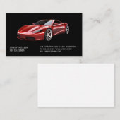Car Salesman | Red Sports Car Visitenkarte (Vorne/Hinten)