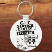 Car Service Center Mechanics and Shock Absorbers Schlüsselanhänger (Vorderseite)