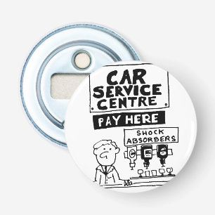 Car Service Center Mechanik und Stoßdämpfer Flaschenöffner