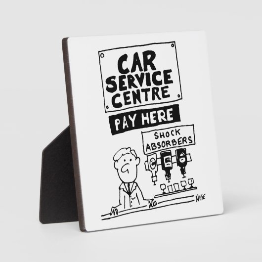 Car Service Center Mechanik und Stoßdämpfer Fotoplatte (Vorderseite)