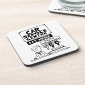 Car Service Center Mechanik und Stoßdämpfer Getränkeuntersetzer (Linke Seite)