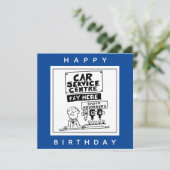 Car Service Center Mechanik und Stoßdämpfer. Karte (Stehend Vorderseite)