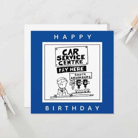 Car Service Center Mechanik und Stoßdämpfer. Karte (Vorderseite/Rückseite Beispiel)