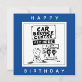 Car Service Center Mechanik und Stoßdämpfer. Karte (Vorderseite)