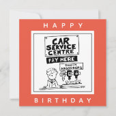 Car Service Center Mechanik und Stoßdämpfer. Karte (Vorderseite)