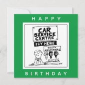 Car Service Center Mechanik und Stoßdämpfer. Karte (Vorderseite)