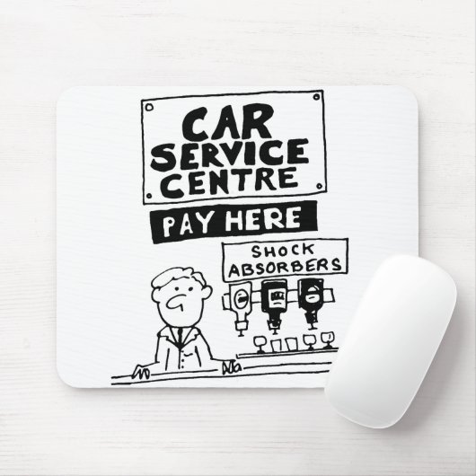 Car Service Center Mechanik und Stoßdämpfer Mousepad (Mit Mouse)