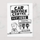 Car Service Center Mechanik und Stoßdämpfer Postkarte (Vorderseite)
