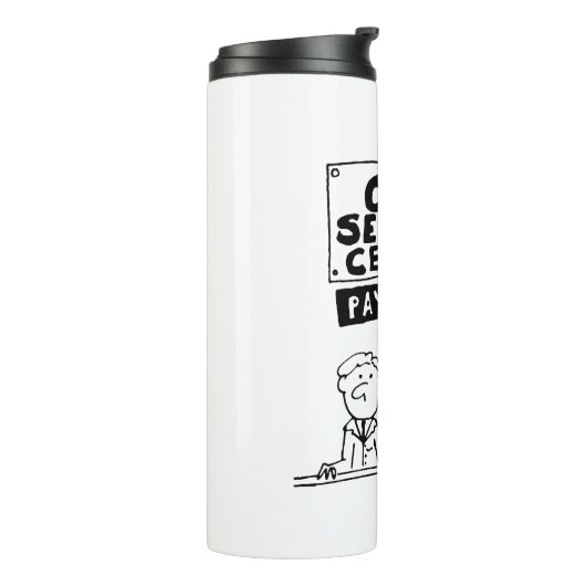 Car Service Center Mechanik und Stoßdämpfer Thermosbecher (Nach links gedreht)